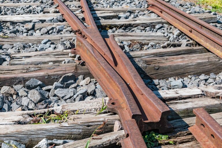 rail switch, train tracks, railway, railroad